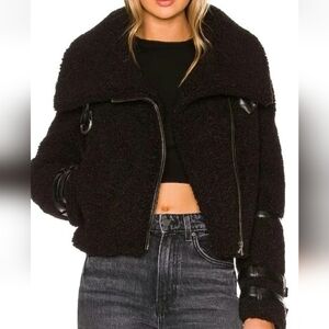 Tularosa Bailey Moto Teddy Jacket Size S.